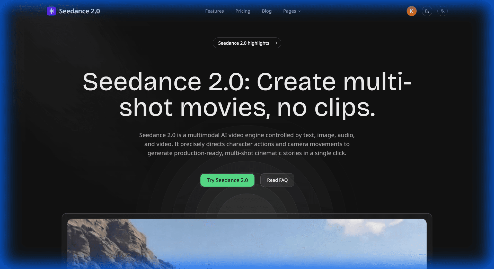 Seedance 2.0 Interface Overview